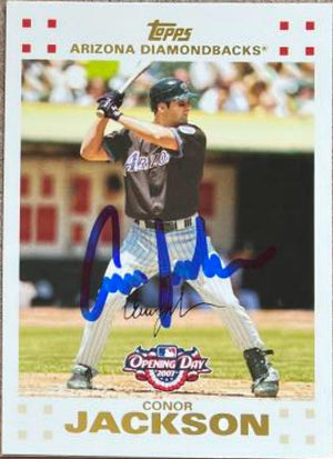 Connor Jackson Signed 2007 Topps Opening Day Baseball Card - Arizona Diamondbacks