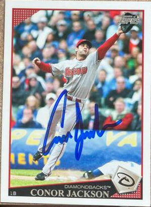 Conor Jackson Signed 2009 Topps Baseball Card - Arizona Diamondbacks