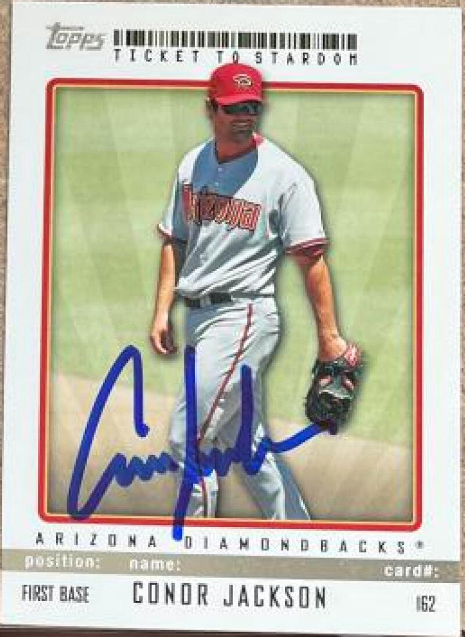 Conor Jackson Signed 2009 Topps Ticket to Stardom Baseball Card - Arizona Diamondbacks