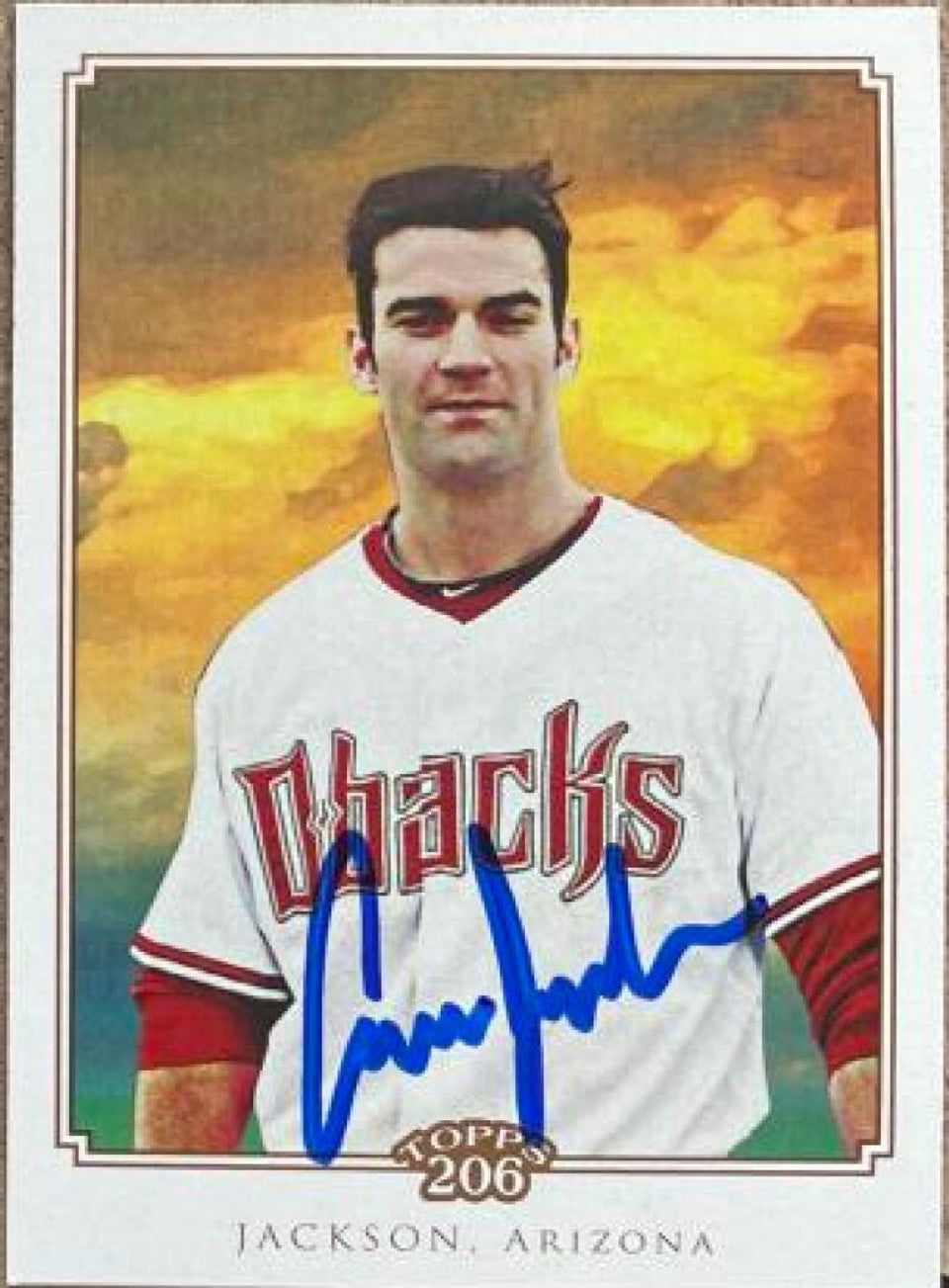 Conor Jackson Signed 2010 Topps 206 Baseball Card - Arizona Diamondbacks