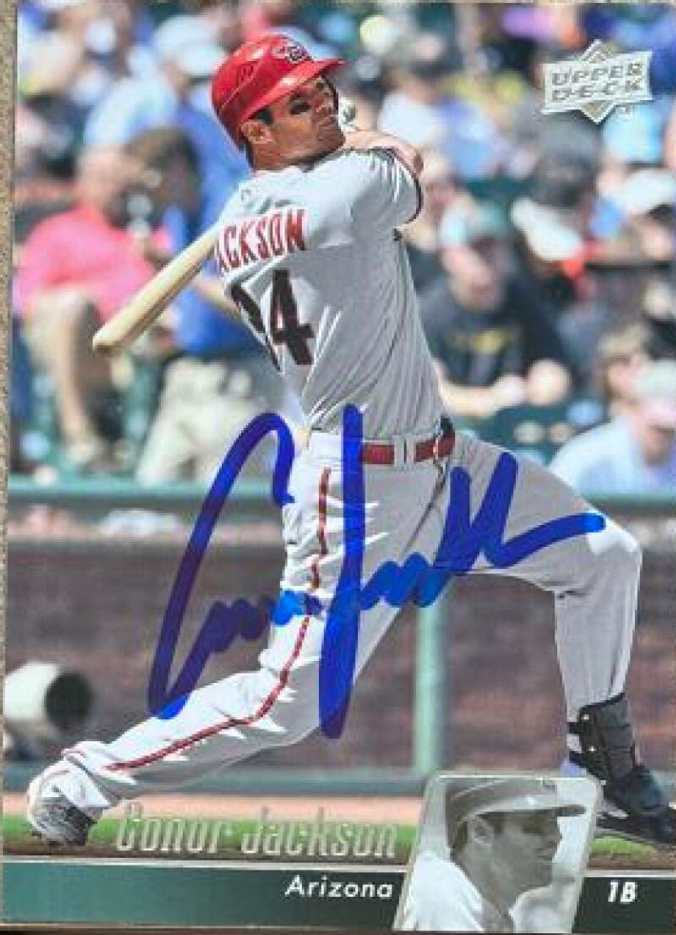 Conor Jackson Signed 2010 Upper Deck Baseball Card - Arizona Diamondbacks