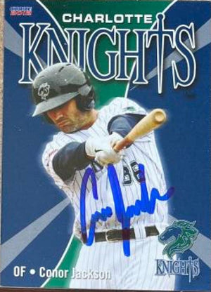 Conor Jackson Signed 2012 Choice Baseball Card - Charlotte Knights