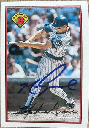 Mark Grace Signed 1989 Bowman Baseball Card - Chicago Cubs