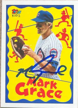 Mark Grace Signed 1992 Topps Kids Baseball Card - Chicago Cubs