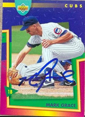 Mark Grace Signed 1993 Upper Deck Fun Pack Baseball Card - Chicago Cubs