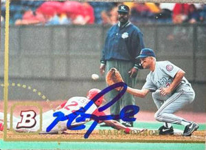 Mark Grace Signed 1994 Bowman Baseball Card - Chicago Cubs