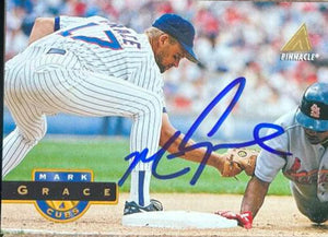 Mark Grace Signed 1994 Pinnacle Baseball Card - Chicago Cubs