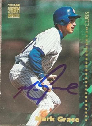 Mark Grace Signed 1994 Stadium Club Team Baseball Card - Chicago Cubs