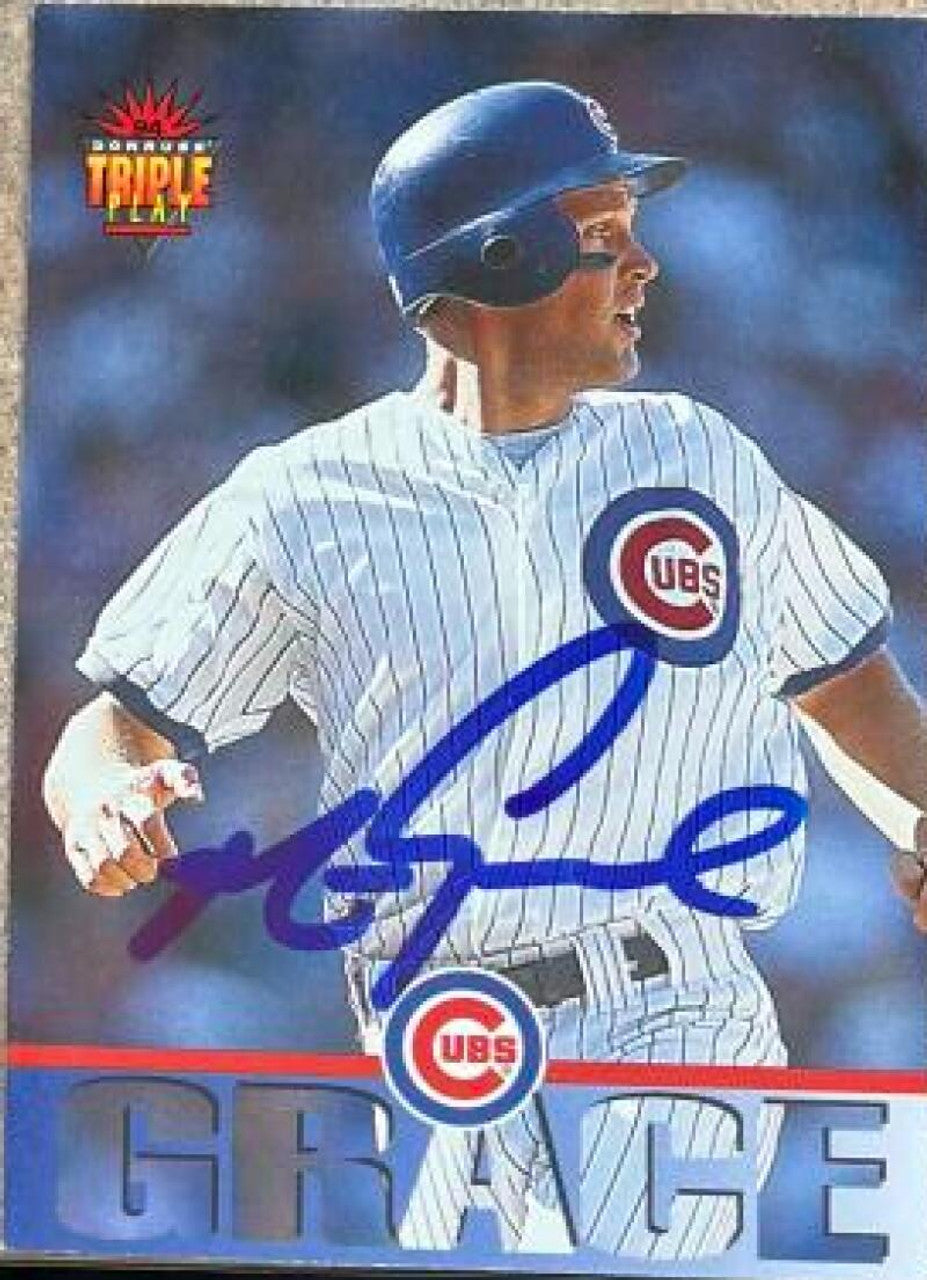 Mark Grace Signed 1994 Triple Play Baseball Card - Chicago Cubs