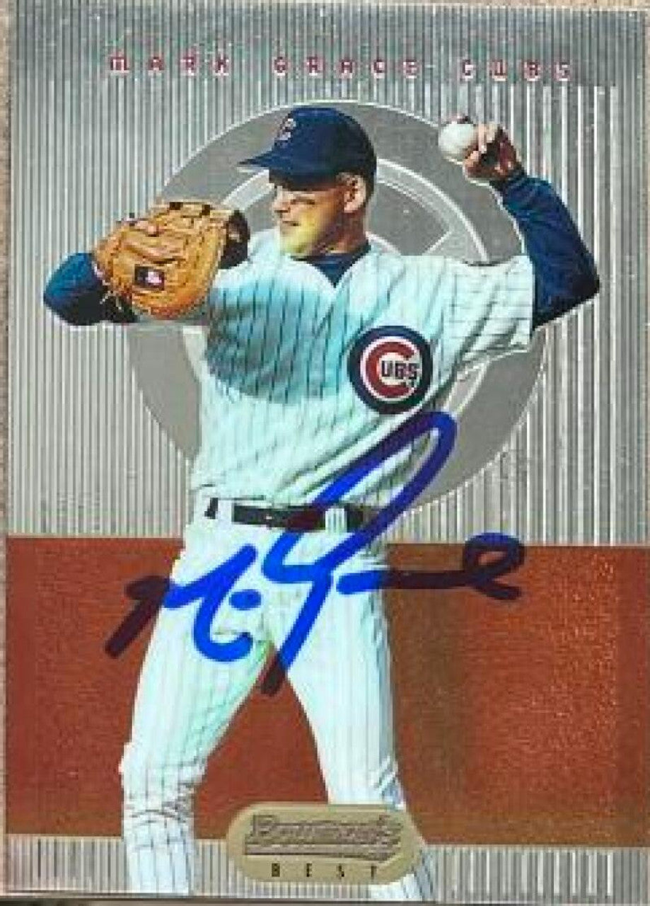 Mark Grace Signed 1995 Bowman's Best Baseball Card - Chicago Cubs