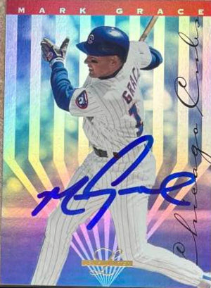Mark Grace Signed 1995 Leaf Limited Baseball Card - Chicago Cubs