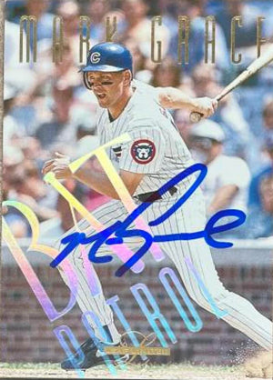 Mark Grace Signed 1995 Leaf Limited Bat Patrol Baseball Card - Chicago Cubs