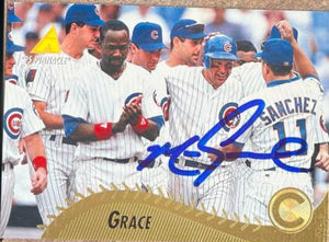 Mark Grace Signed 1995 Pinnacle Baseball Card - Chicago Cubs