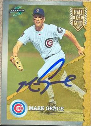 Mark Grace Signed 1995 Score Hall of Gold Baseball Card - Chicago Cubs