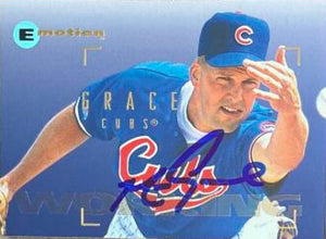 Mark Grace Signed 1995 Skybox E-Motion Baseball Card - Chicago Cubs