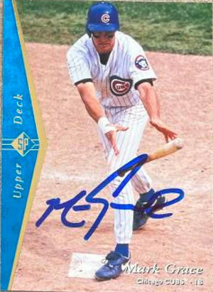 Mark Grace Signed 1995 SP Baseball Card - Chicago Cubs