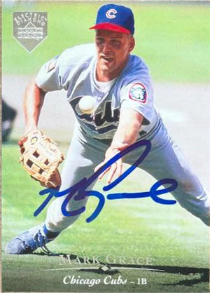 Mark Grace Signed 1995 Upper Deck Electric Diamond Baseball Card - Chicago Cubs