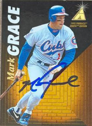 Mark Grace Signed 1995 Zenith Baseball Card - Chicago Cubs