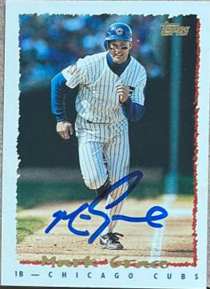 Mark Grace Signed 1995 Topps Baseball Card - Chicago Cubs