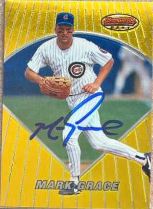 Mark Grace Signed 1996 Bowman's Best Baseball Card - Chicago Cubs #89