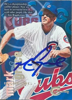 Mark Grace Signed 1996 Circa Baseball Card - Chicago Cubs #109