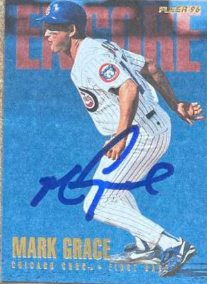 Mark Grace Signed 1996 Fleer Update Baseball Card - Chicago Cubs #U222 ENC