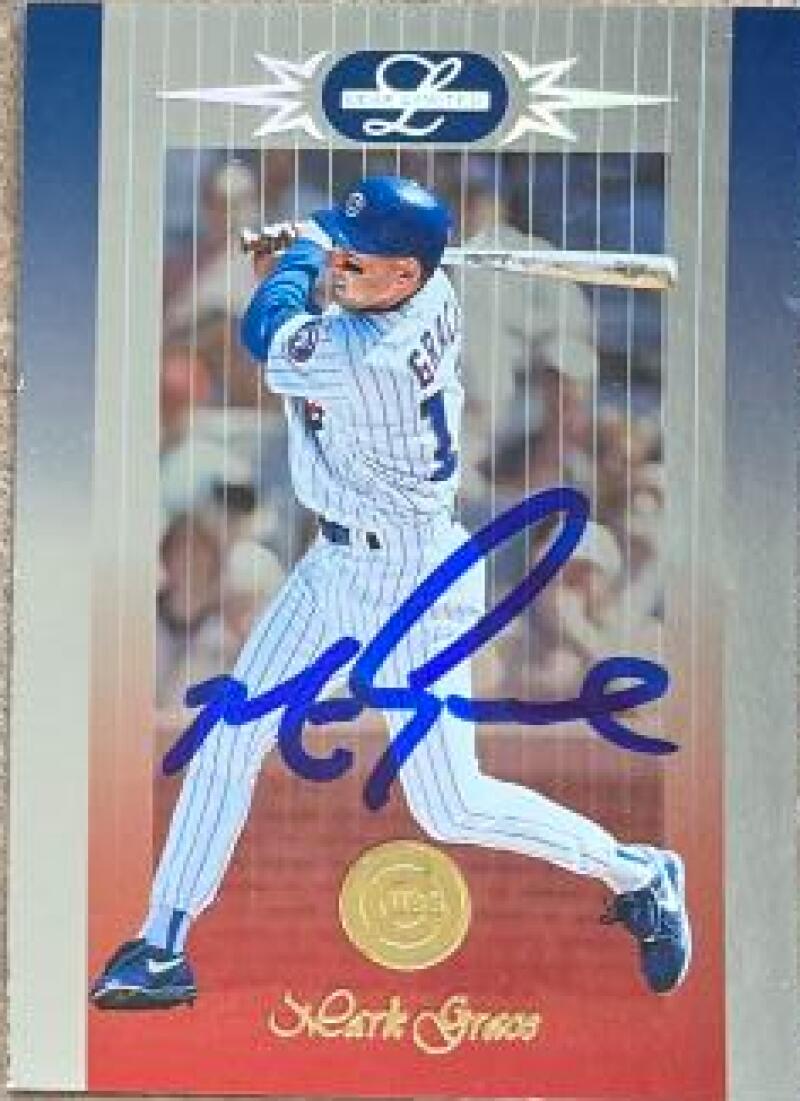 Mark Grace Signed 1996 Leaf Limited Baseball Card - Chicago Cubs #54