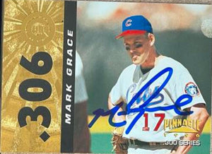 Mark Grace Signed 1996 Pinnacle Baseball Card - Chicago Cubs #306 300S