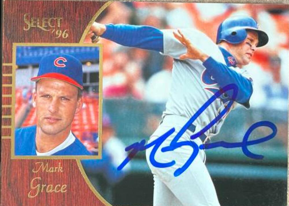 Mark Grace Signed 1996 Score Select Baseball Card - Chicago Cubs #81