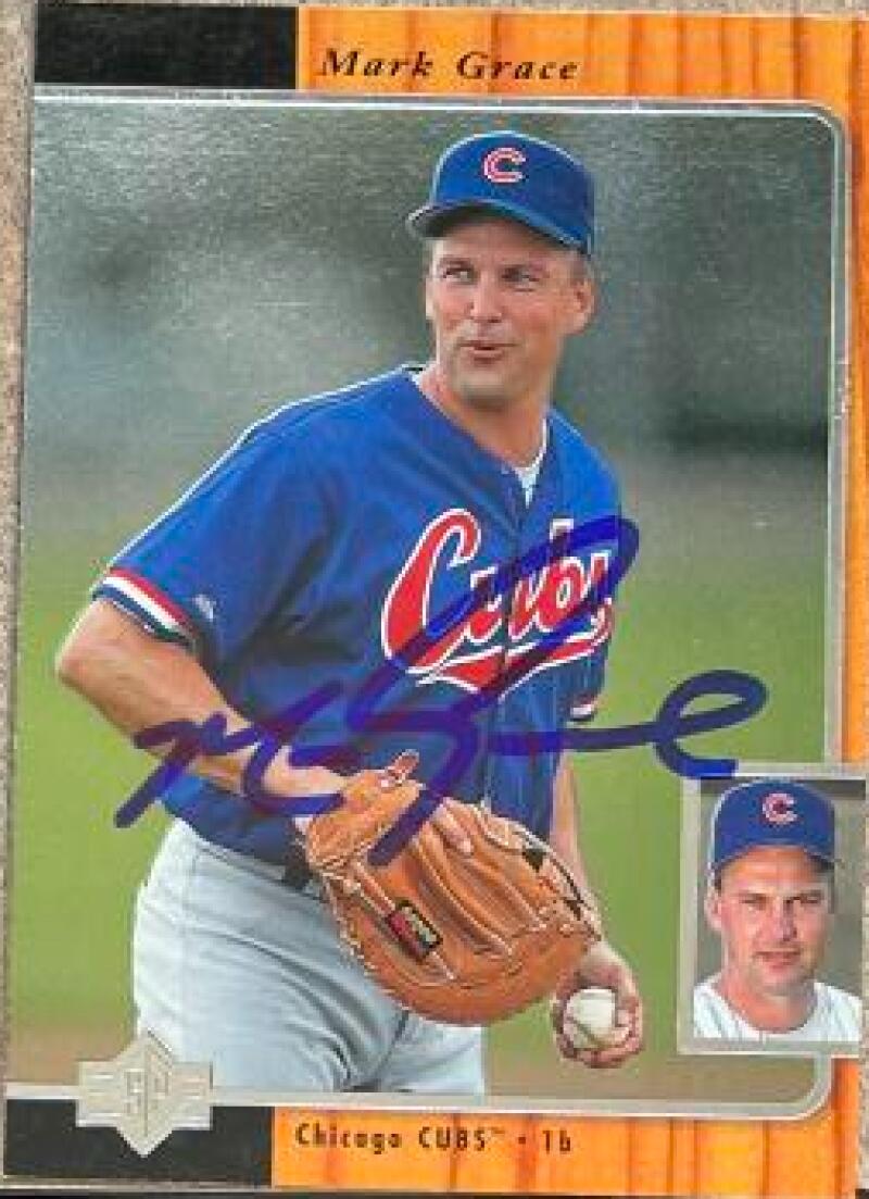 Mark Grace Signed 1996 SP Baseball Card - Chicago Cubs #55