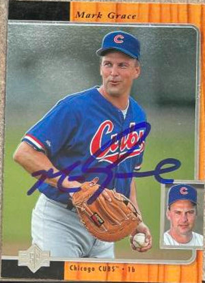 Mark Grace Signed 1996 SP Baseball Card - Chicago Cubs #55