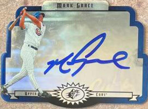 Mark Grace Signed 1996 SPx Baseball Card - Chicago Cubs #15