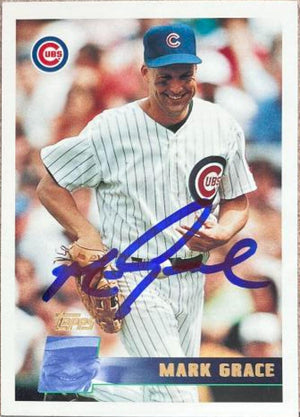 Mark Grace Signed 1996 Topps Baseball Card - Chicago Cubs #55