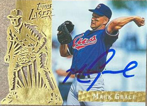 Mark Grace Signed 1996 Topps Laser Baseball Card - Chicago Cubs #23