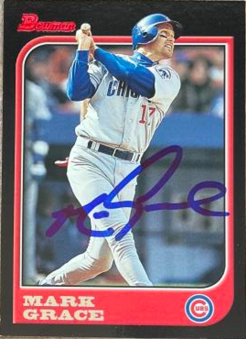 Mark Grace Signed 1997 Bowman Baseball Card - Chicago Cubs #237