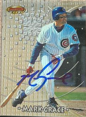 Mark Grace Signed 1997 Bowman's Best Baseball Card - Chicago Cubs #16