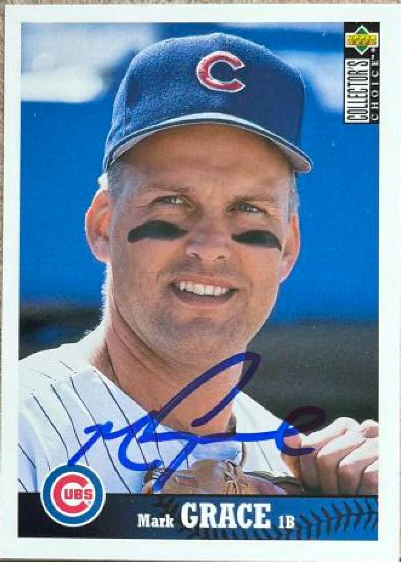 Mark Grace Signed 1997 Collector's Choice Baseball Card - Chicago Cubs #290