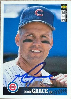 Mark Grace Signed 1997 Collector's Choice Baseball Card - Chicago Cubs #290