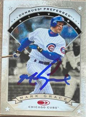 Mark Grace Signed 1997 Donruss Preferred Baseball Card - Chicago Cubs #84