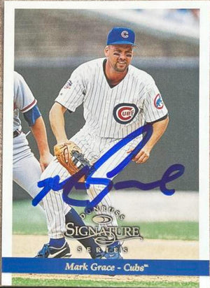 Mark Grace Signed 1997 Donruss Signature Series Baseball Card - Chicago Cubs #42
