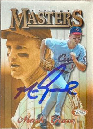Mark Grace Signed 1997 Topps Finest Baseball Card - Chicago Cubs #262
