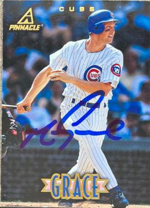 Mark Grace Signed 1997 New Pinnacle Baseball Card - Chicago Cubs #39