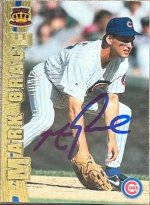Mark Grace Signed 1997 Pacific Baseball Card - Chicago Cubs #250
