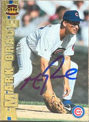 Mark Grace Signed 1997 Pacific Baseball Card - Chicago Cubs #250
