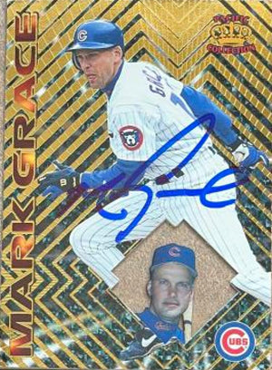 Mark Grace Signed 1997 Pacific Prism Invincible Baseball Card - Chicago Cubs #84