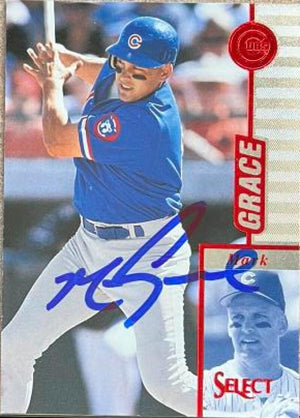 Mark Grace Signed 1997 Score Select Baseball Card - Chicago Cubs #37 RED