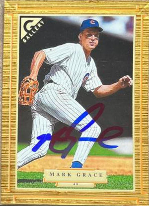 Mark Grace Signed 1997 Topps Gallery Baseball Card - Chicago Cubs #48