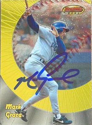 Mark Grace Signed 1998 Bowman's Best Baseball Card - Chicago Cubs #30