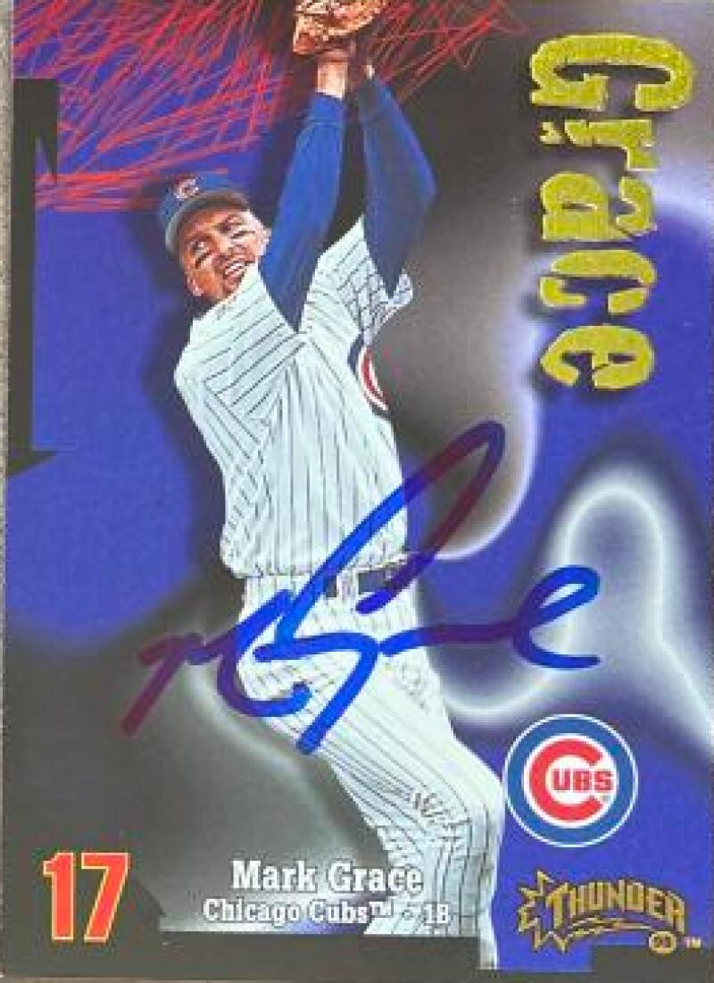 Mark Grace Signed 1998 Circa Thunder Baseball Card - Chicago Cubs #22
