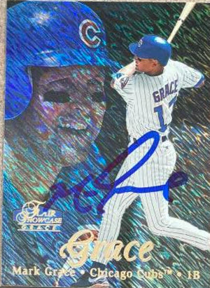 Mark Grace Signed 1998 Flair Showcase Row 1 (Grace) Baseball Card - Chicago Cubs #113